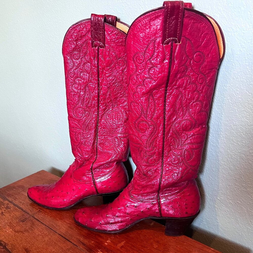 Nocona Ostrich Western Boots, style 57